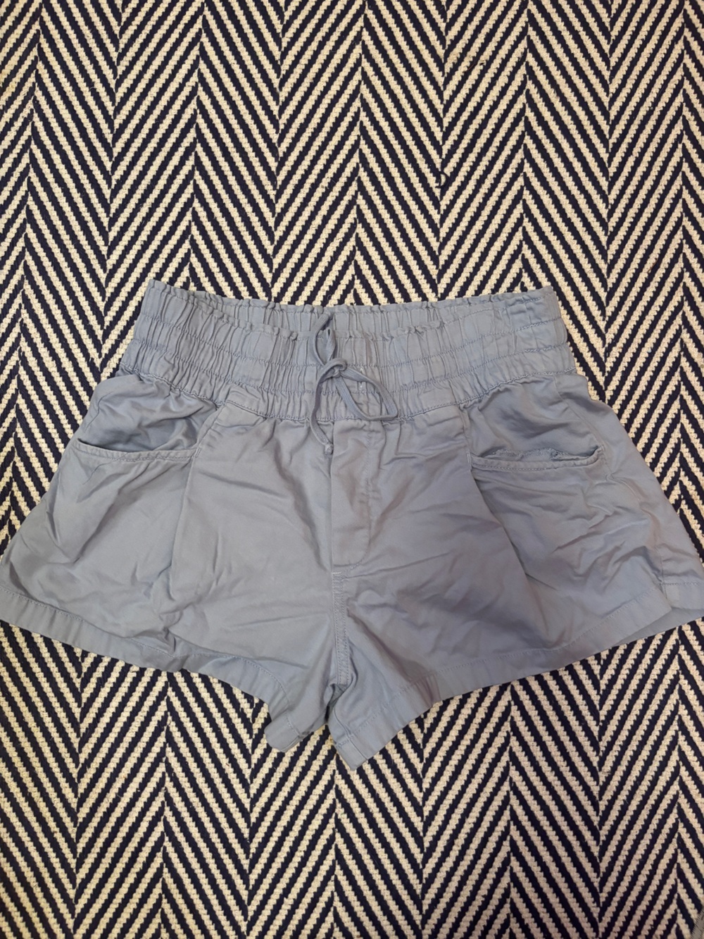 aerie Light Blue Smocked Waist Casual Shorts